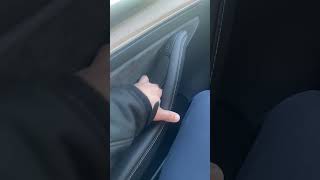 Model Y Tesla Emergency exit door opening location