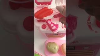 💕 ASMR Sounds Pretty Pink Kitchen Toy 💜 #asmrsounds Pretend Play￼o Cooking Set #52 #barbie size