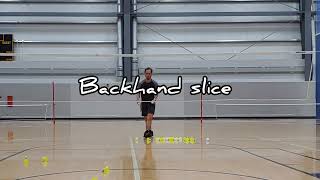 Backhand slice and clear #badminton