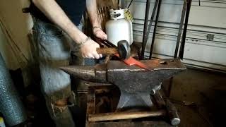 Hand forging a pair of kitchen knives part 2