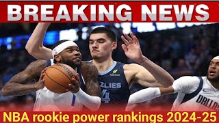 NBA rookie power rankings 2024-25Which youngsters are making an early impact in the new season.