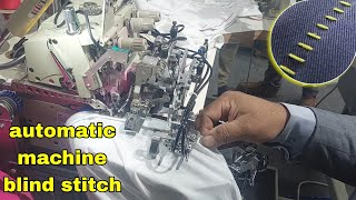 automatic overlock machine blind stitch setting || Machine fair, GTB 2024