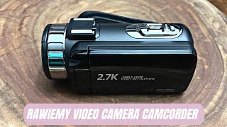 Rawiemy Video Camera Camcorder HD 2.7K 30FPS 42.0MP Review & User Manual | Camera Video Recorder