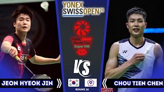 JEON Hyeok Jin (전혁진) vs Chou Tien Chen | Swiss Open 2024 Badminton