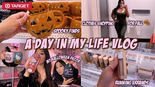 A CHILL DAY IN MY LIFE VLOG: running errands, clothes shopping for fall, spooky finds, & target haul