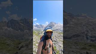 Hiking to a waterfall in the Dolomites Alps 🇮🇹 #mountains #adventure #alps #italy #travel #waterfall