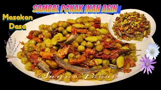 Sambal Pokak Ikan Asin Petai (masakan desa) Sayur Pokak