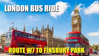 Full Journey On London Bus Route W7 From Muswell Hill To Finsbury Park