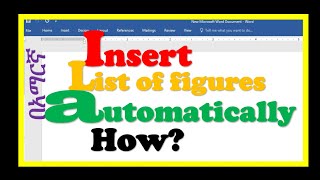 How To Insert Table Of Figures Automatically In Word | Ms- Wor