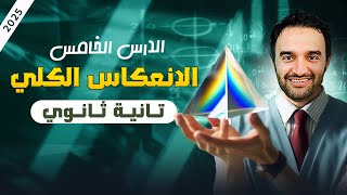 شرح الانعكاس الكلي للضوء فيزياء تانيه ثانوي