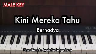 (MALE KEY) Kini Mereka Tahu - Bernadya | Piano Karaoke by Andre Panggabean