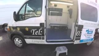 Mobile dog grooming van conversion