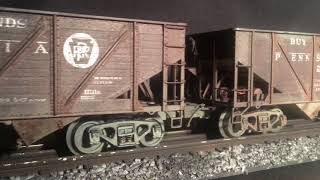 Lionel legacy PRR Y3 coal drag weathered