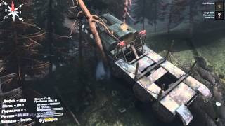 MAZ 7310 trucks in the mud spintires gameplay 2015