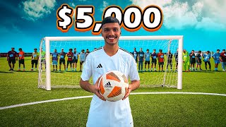 تحدي اخر واحد يضيع ركلة الجزاء له 5000$ | ضد 50 لاعب 🤯🔥