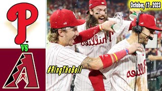 Phillies vs. D-backs  [FULL GAME]  NLCS GAME 2 TODAY (10.17.23)  | MLB Hightlights 2023