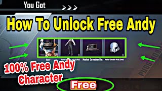 HOW TO UNLOCK ANDY CHARACTER | ANDY CHARACTER PUBG MOBILE