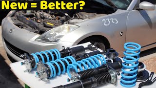 Installing the new and improved T6 coilovers from maxspeedingrods on my Nissan 350z!