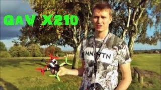 Maiden FPV flight of  QAV x210 quadcopter racing drone testing video and radio link with quad