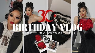 VLOG: Part 1 GRWM for my 30th birthday! Hair + bday preps , nails + photoshoot, BTS... more