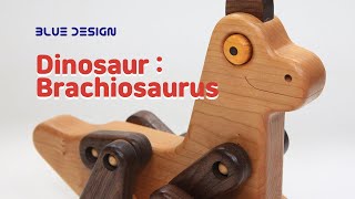 Making a walking Toy Dinosaur (Brachiosaurus) wooden toy