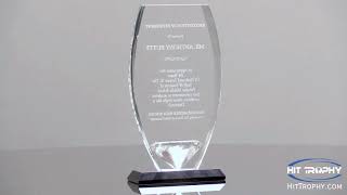 Diamond Shield Glass Award GL180 GL181 GL182 with Free Engraving