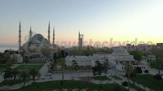 insansız istanbul, sultan ahmet camii, meydan, park, boğazda gemiler, drone, flycam, ysv ao 4k 2327