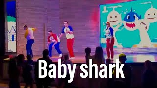 Pinkfong Baby shark seaside squad Haven Rory tiger song kids party entertainment dance Hafan y mor