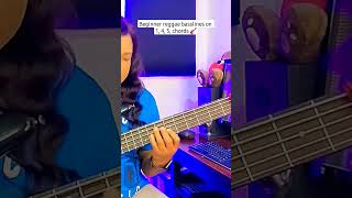 Beginner reggae basslines on 1, 4, 5, chords 🎸 #shorts