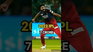 Mohammad Siraj ipl 2017 to ipl 2023 total salary #cricketlover #shorts #viral #reels #trendingshorts