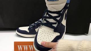 AIR JORDAN 1 OBSIDIAN UNIVERSITY BLUE 555088-140