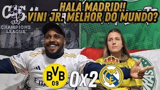 React Reações Real Madri x Borussia Dortimund Vini melhor do mundo  #futebol #casal