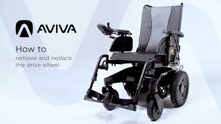 Invacare AVIVA RX | How to remove and replace the drive wheel