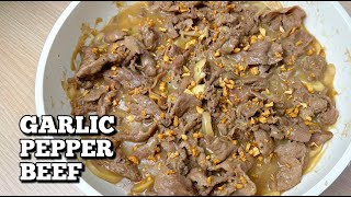 GARLIC PEPPER BEEF ALA JOLLIBEE | HUNGRY MOM COOKING