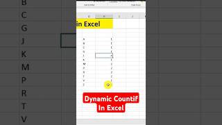 Dynamic countif in excel | count if in excel | excel interview #excelworld #excelshortcut #exceltech