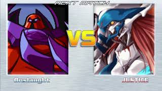 Onslaught vs Justice.  MUGEN