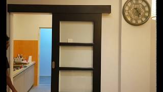 Solid back sliding door