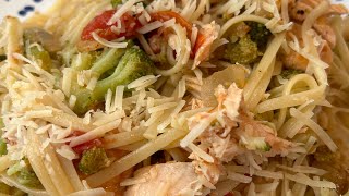 Linguine al Salmone #easy #salmone #veggies #pasta dish