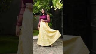 Traditional Skirt & Top Designs In Kerala