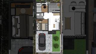 House Plan 6x12 meter - Desain rumah ukuran 6x12m #shorts #rumah #house