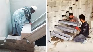 सीड़ी बनाने का ऐसा जुगाड़ शायद ही आपने पहले कभी देखा होगा || Amazing Construction Techniques Daily