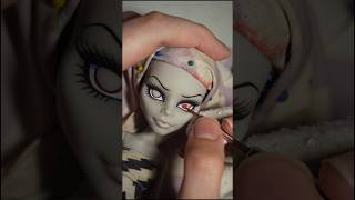 Making a Shadow Ghoulia Doll #ooak #doll #shorts