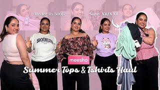 Meesho Summer Tops & Tshirt Haul Under ₹500 in Size XL/XXL