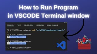 How to run Program in VSCODE Terminal window