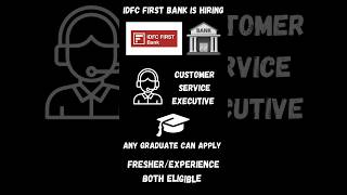 IDFC First Bank Recruitment 2024 | IDFC Bank Is Hiring | Bank Jobs 2024💼🔥#job #shorts #idfcbank