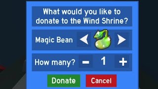 Donating 1 Magic Bean *BETTER THAN 100 MAGIC BEANS?! - Bee Swarm Simulator