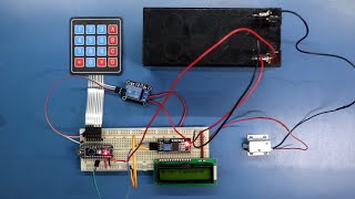 Solenoid door lock system using 4x4 keypad