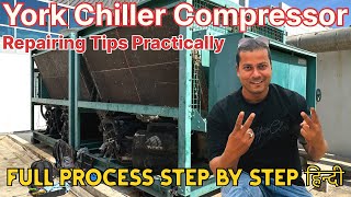 chiller compressor overhauling | chiller compressor working animation | reciprocating compressor