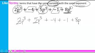 Combining Like Terms Example 6