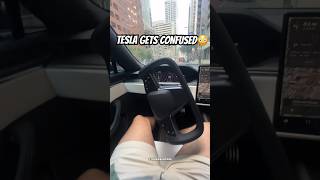 Trusting Tesla AutoPilot VS CITY BIKE LANE 😳🥴 FSD 12.5 GETS CONFUSED